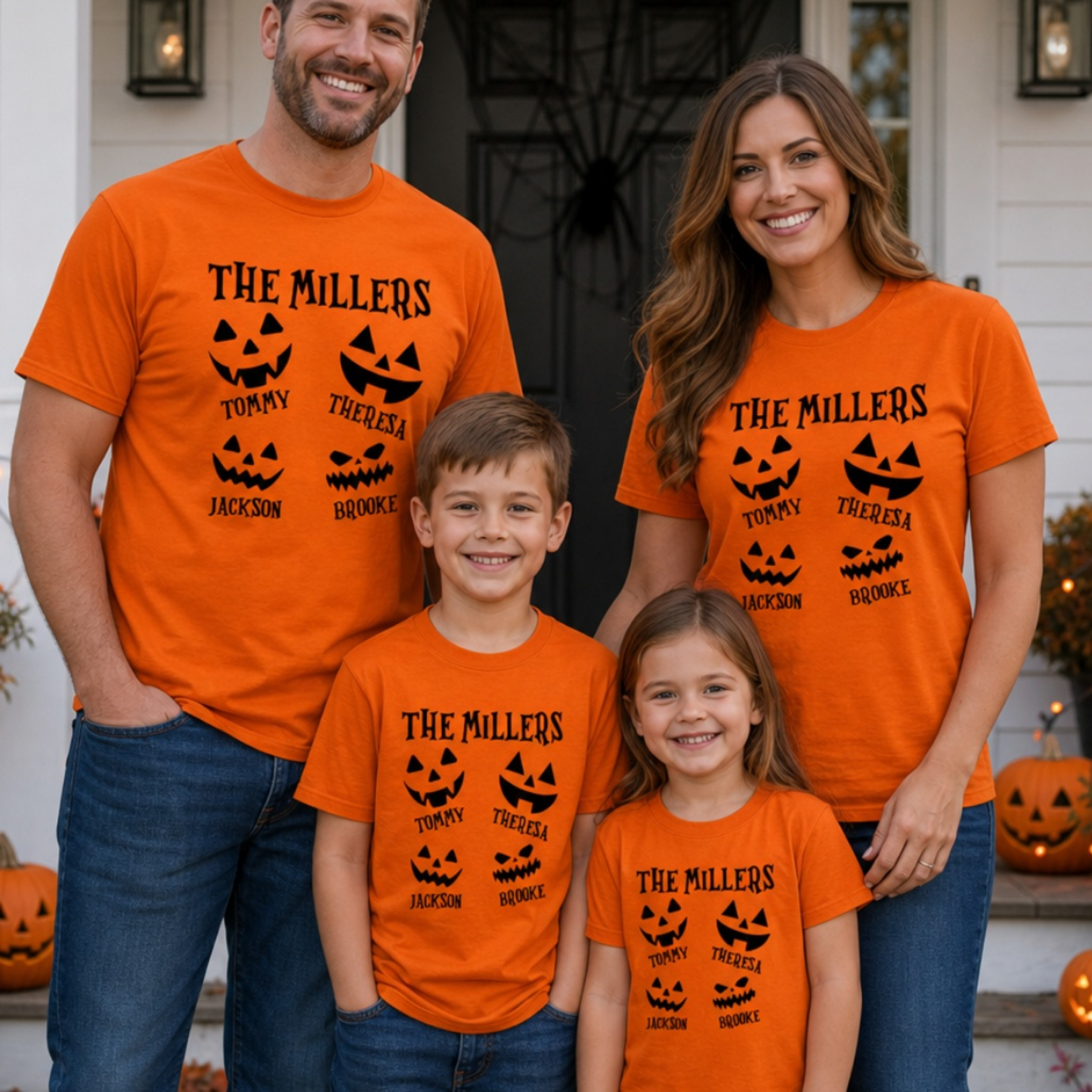 Custom Family Cute Personalized Halloween Men's T-Shirt - Hero-0