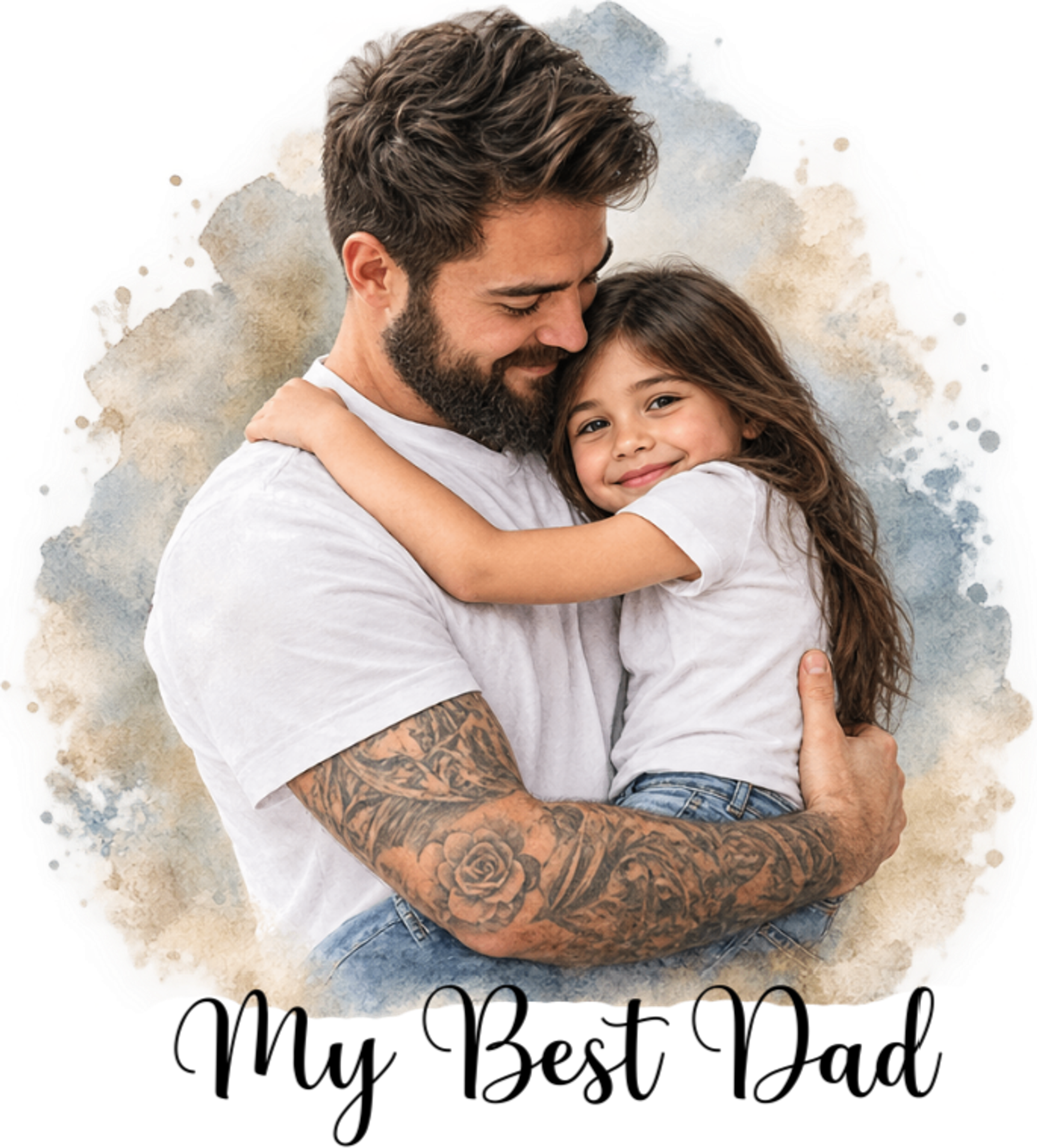 My Best Dad Personalized Photo Custom Gift - Father & Daughter Photo Design