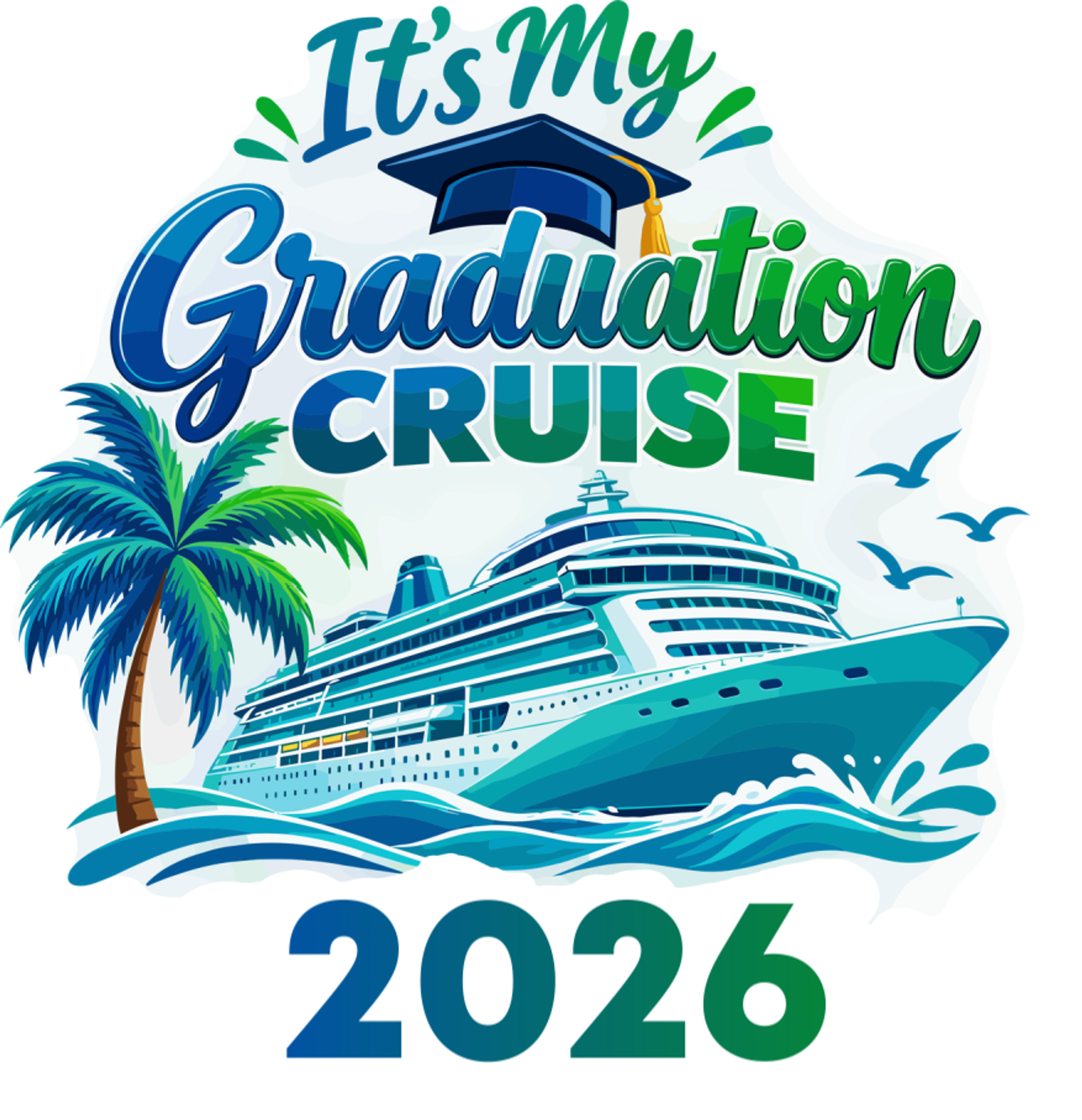 Graduation Cruise Custom Year Gift - Personalized Cruise Graduation Class Year Design