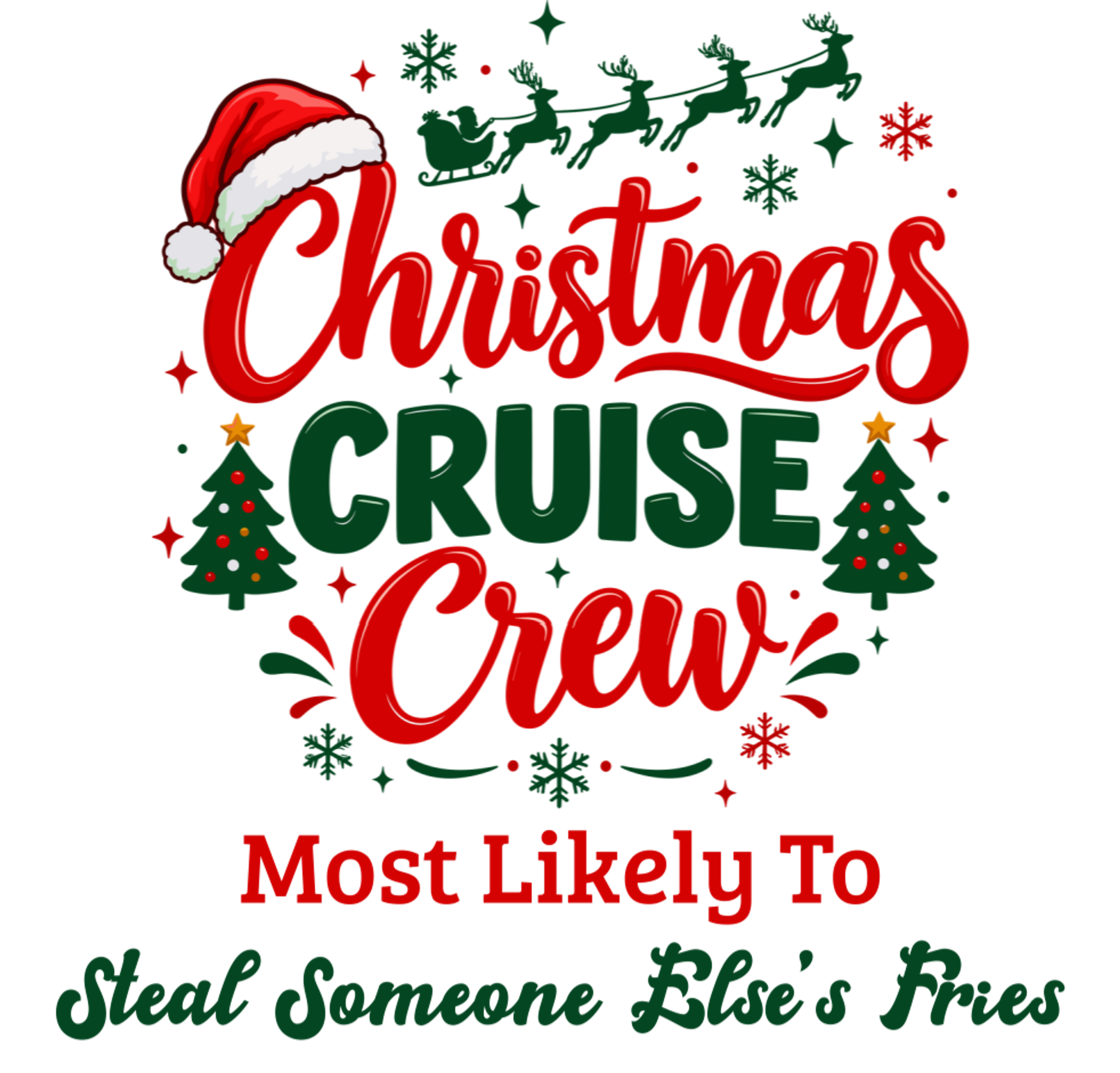 Christmas Cruise Crew – Funny Holiday “Most Likely To” Design - Custom Quotes Design