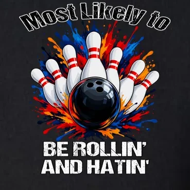 Colorful Bowling Strike – Retro Sports Graphic & Custom Text Men's Pullover Quarter Zip - Front - Close-up