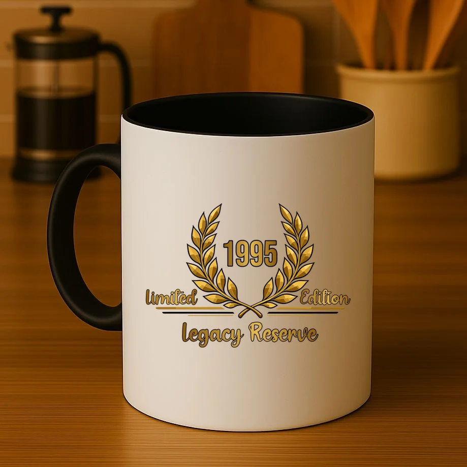 Custom Year Limited Edition Legacy Reserve – Personalized Vintage Design Mug - Front 3