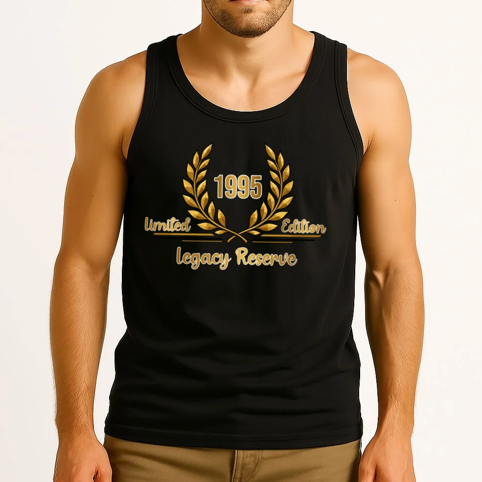 Custom Year Limited Edition Legacy Reserve – Personalized Vintage Design Men's Tank Top - Front 2