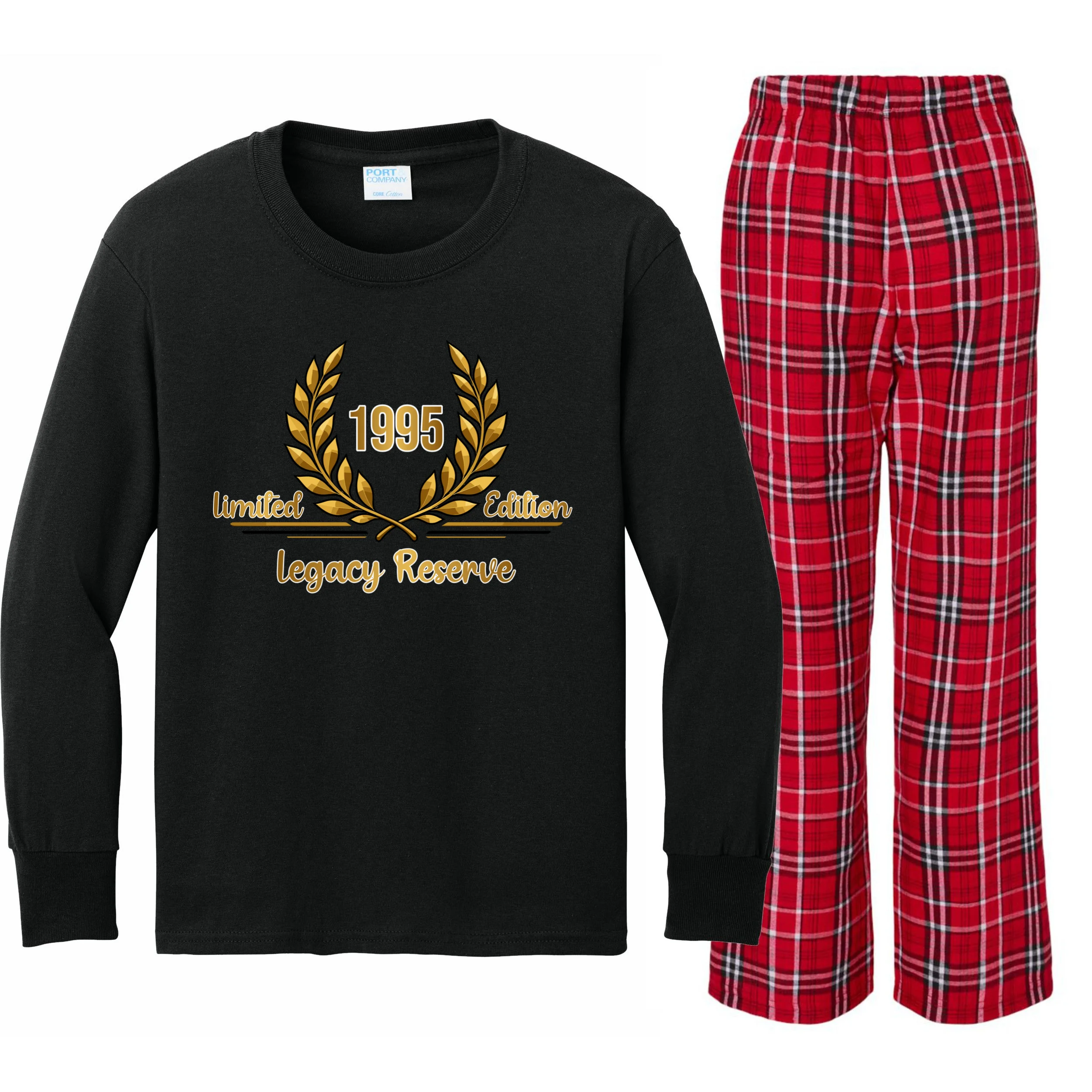 Custom Year Limited Edition Legacy Reserve – Personalized Vintage Design Kids Long Sleeve Pajamas Front