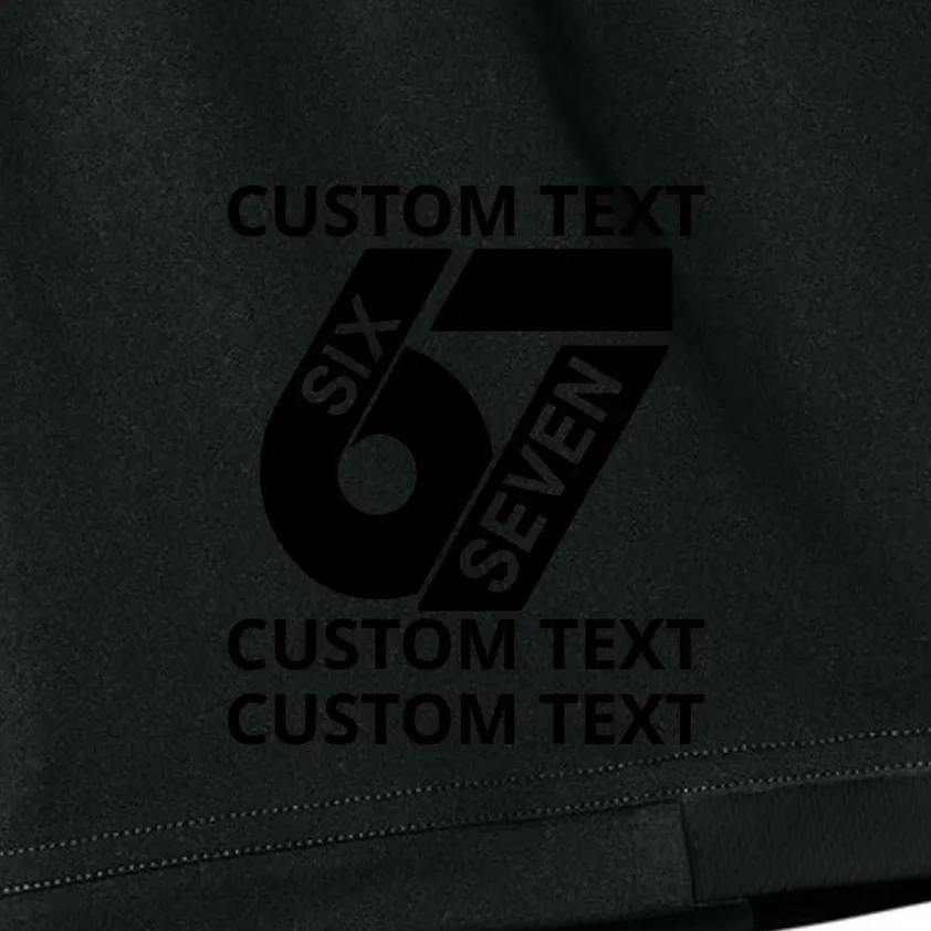 6-7 Meme Funny 67 Six Seven Custom Personalized Text Kids Shorts - Front - Close-up