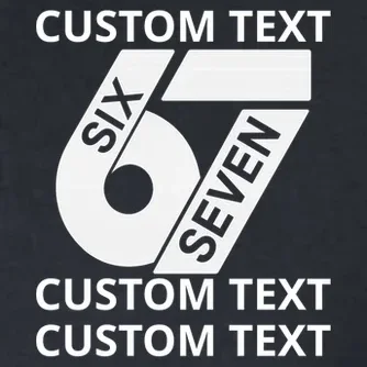 6-7 Meme Funny 67 Six Seven Custom Personalized Text Men's Polo - Front - Close-up