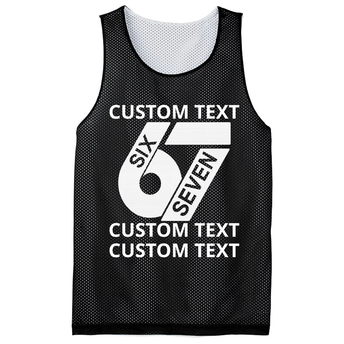 6-7 Meme Funny 67 Six Seven Custom Personalized Text Men's Basketball Jersey - Front