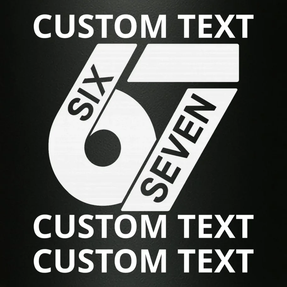 6-7 Meme Funny 67 Six Seven Custom Personalized Text 20oz Tumbler - Front - Close-up