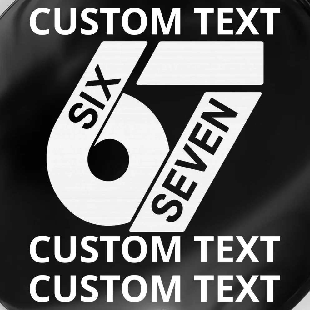 6-7 Meme Funny 67 Six Seven Custom Personalized Text Magnet - Front - Close-up