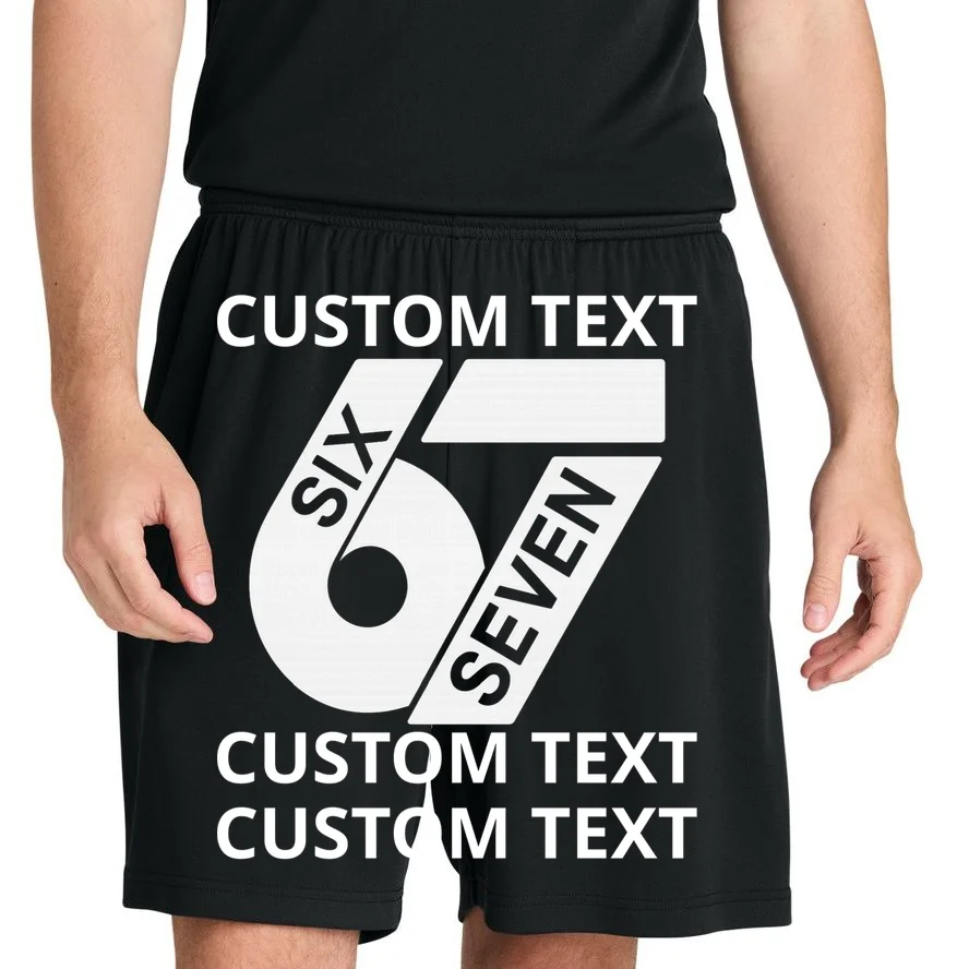 6-7 Meme Funny 67 Six Seven Custom Personalized Text Men's Shorts - Front 1