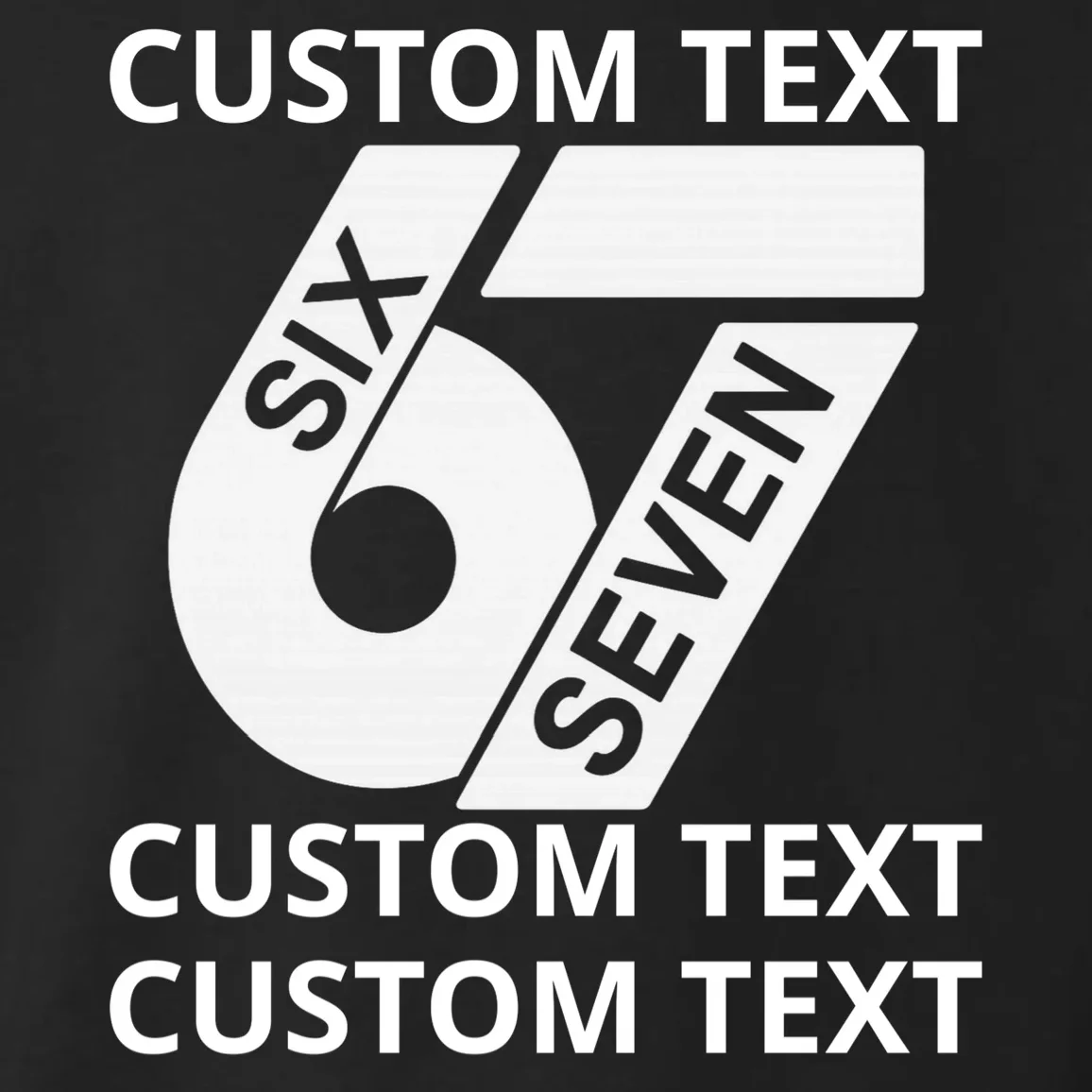 6-7 Meme Funny 67 Six Seven Custom Personalized Text Toddler Hoodie - Front - Close-up
