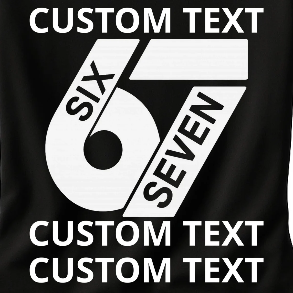 6-7 Meme Funny 67 Six Seven Custom Personalized Text Women's T-Shirt - Front - Close-up