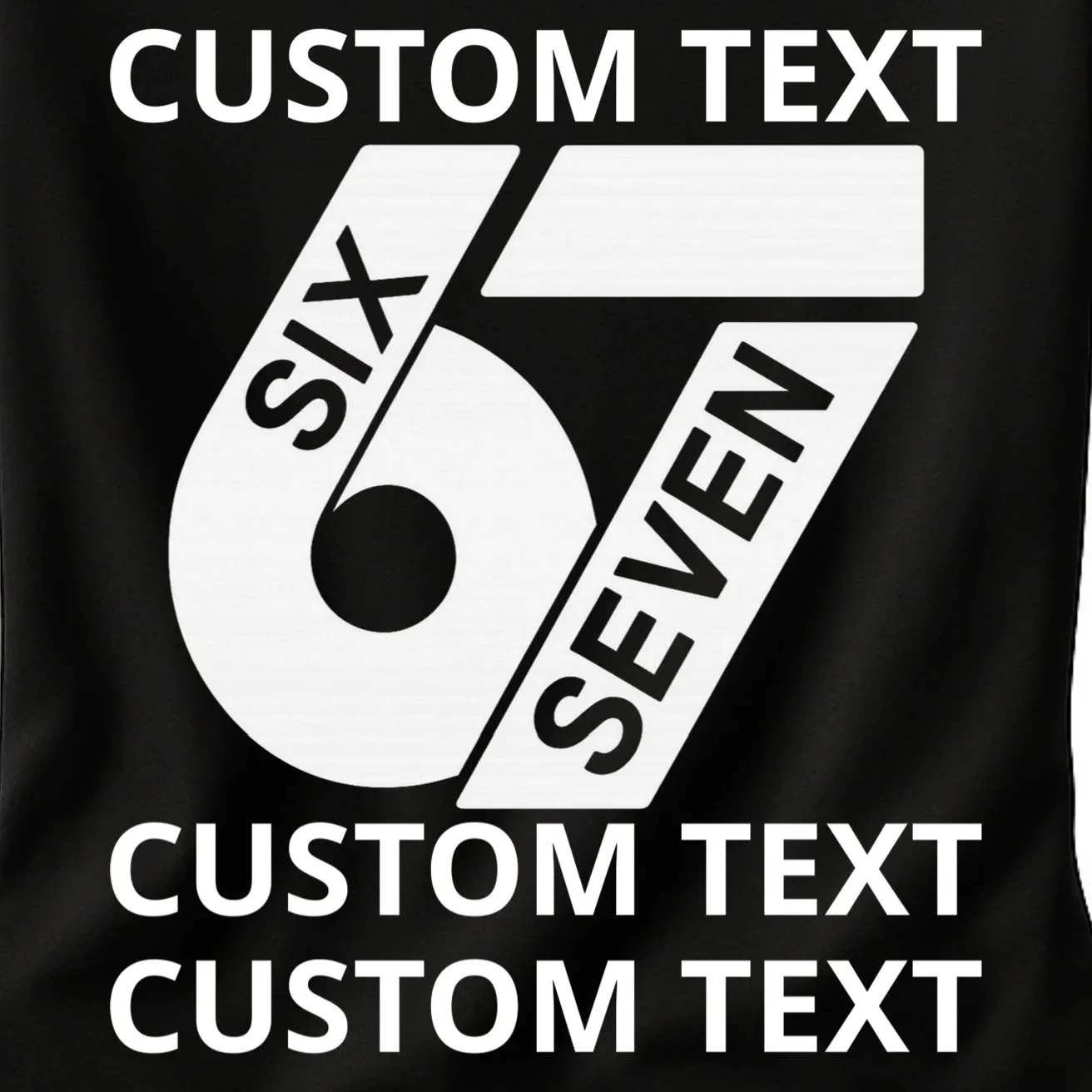 6-7 Meme Funny 67 Six Seven Custom Personalized Text Women's T-Shirt - Front - Close-up