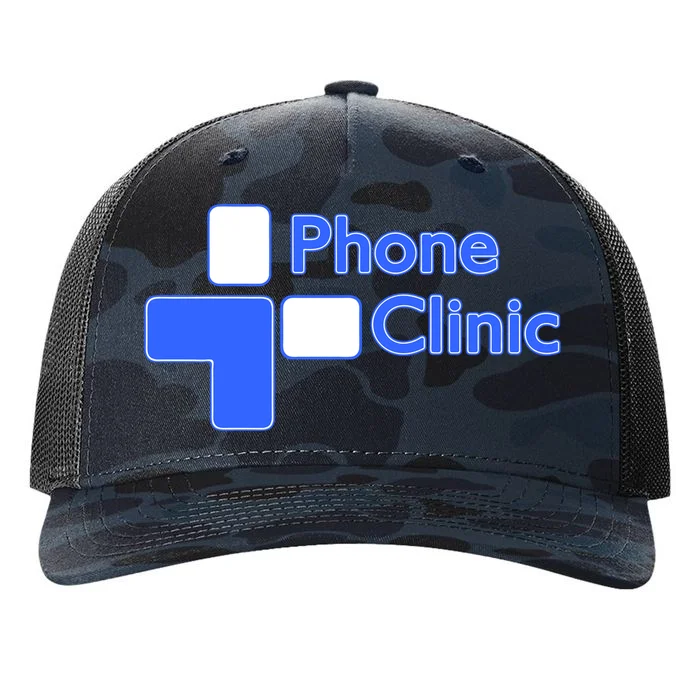 Phone Clinic Hat Printed Five-Panel Trucker Cap - Front