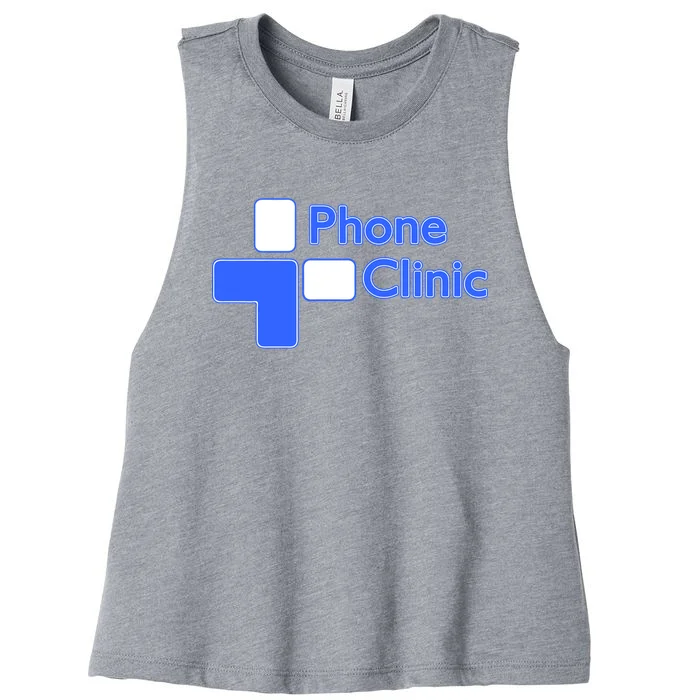 Phone Clinic Promo Women's Racerback Cropped Tank - Front