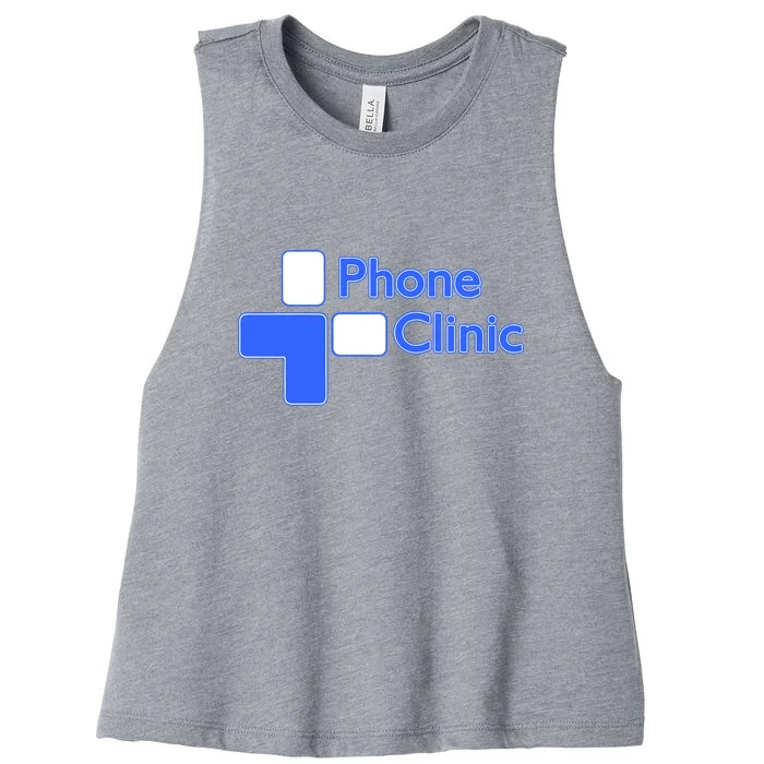 Phone Clinic Women's Racerback Cropped Tank - Front