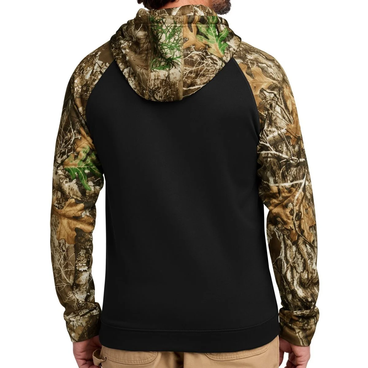Create Your Own Custom Realtree Performance Colorblock Pullover Hoodie - Back 1