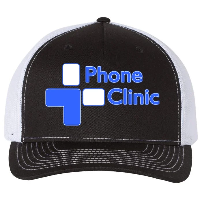Phone Clinic Hat Five-Panel Snapback Trucker Cap - Front