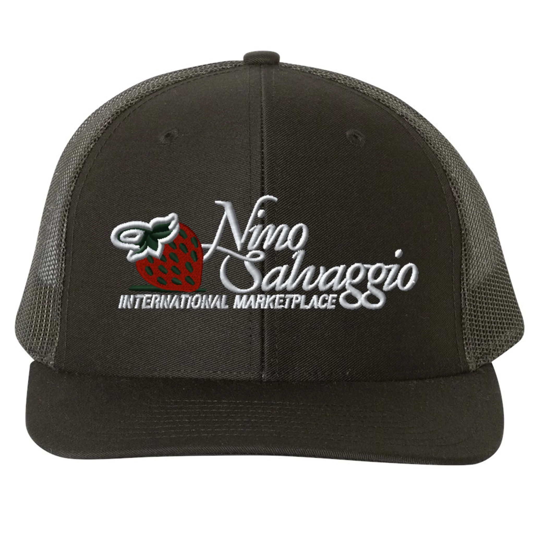 Nino Salvaggio Black Snapback Trucker Hat - Front