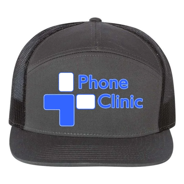Phone Clinic Promo Seven-Panel Trucker Cap - Front