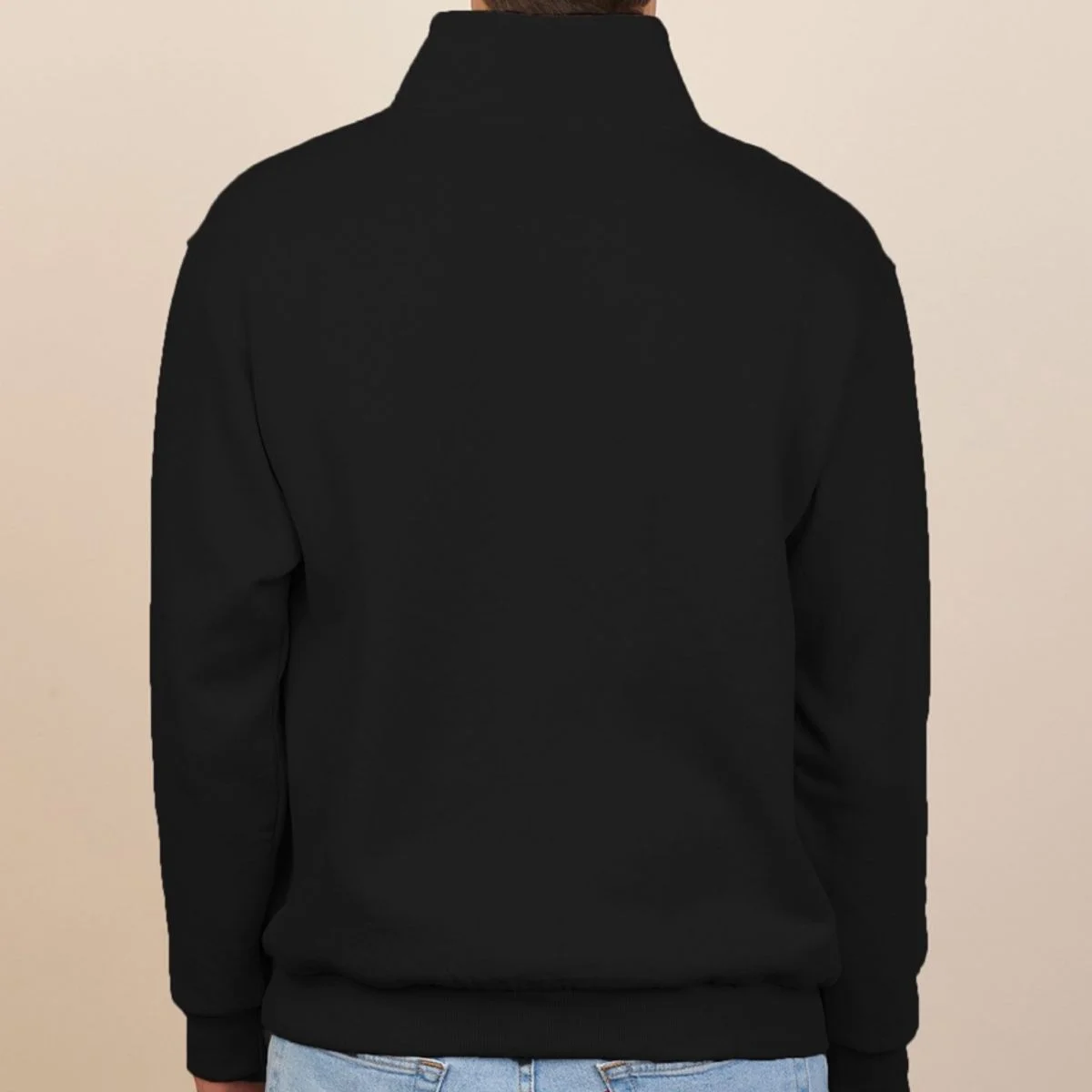 Create Your Own Custom Quarter-Zip Pullover - Back