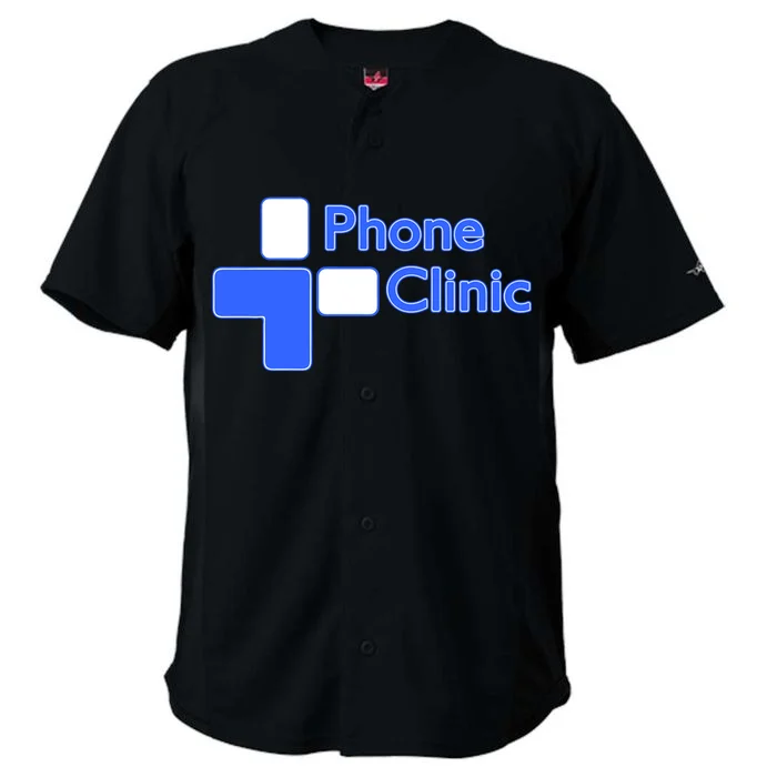 Phone Clinic Polo Crush Full Button Baseball Jersey - Front