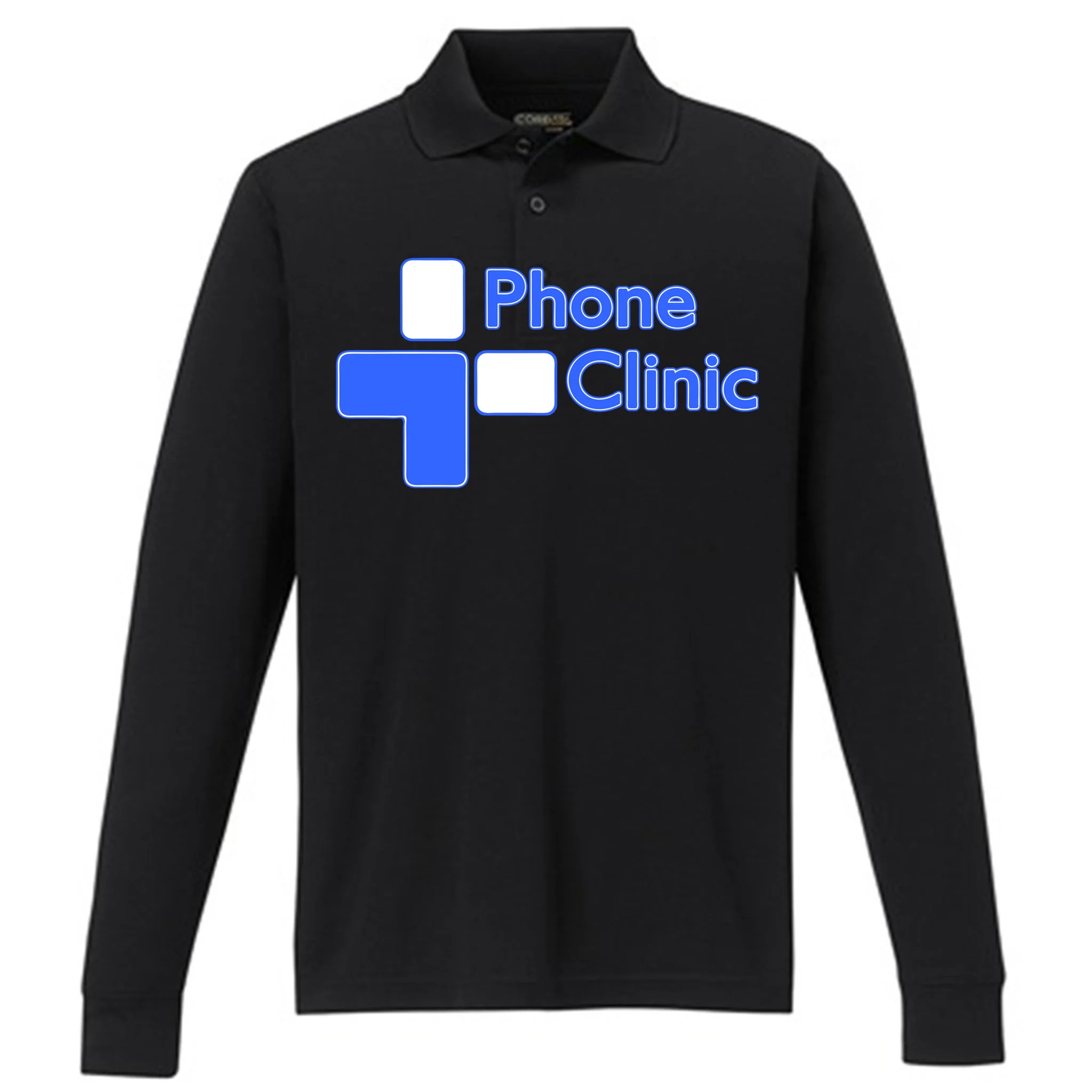 Phone Clinic Polo Performance Long Sleeve Polo - Front