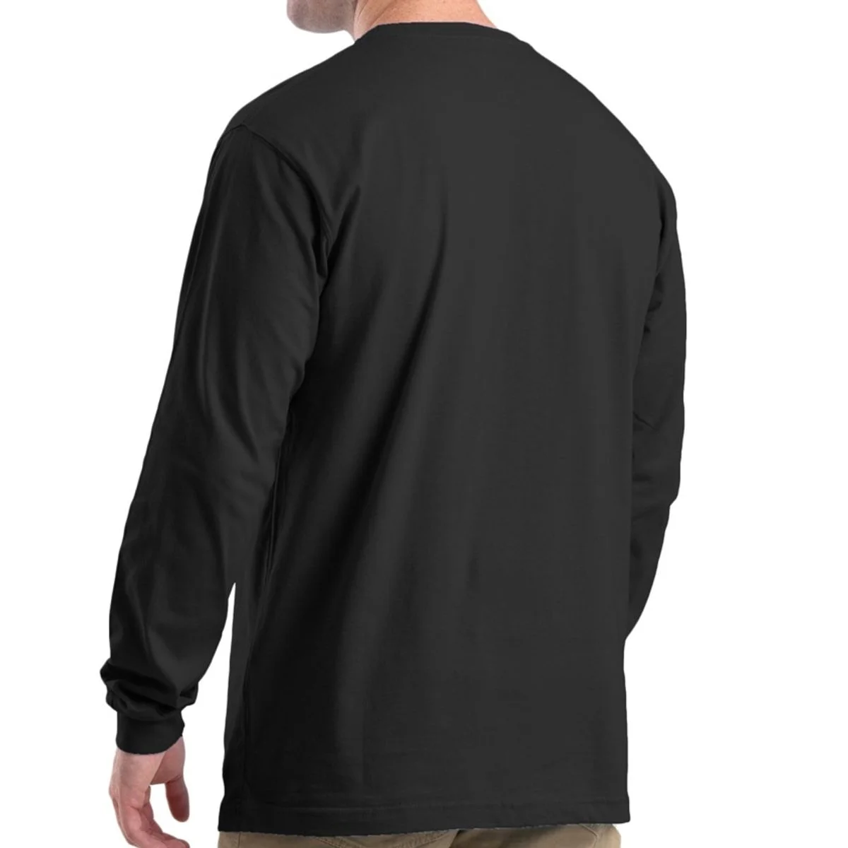 Create Your Own Custom Heavyweight Long Sleeve Pocket Tee - Back