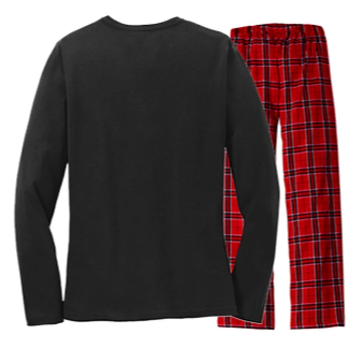 Create Your Own Custom Women's Long Sleeve Flannel Pajama Set - Back