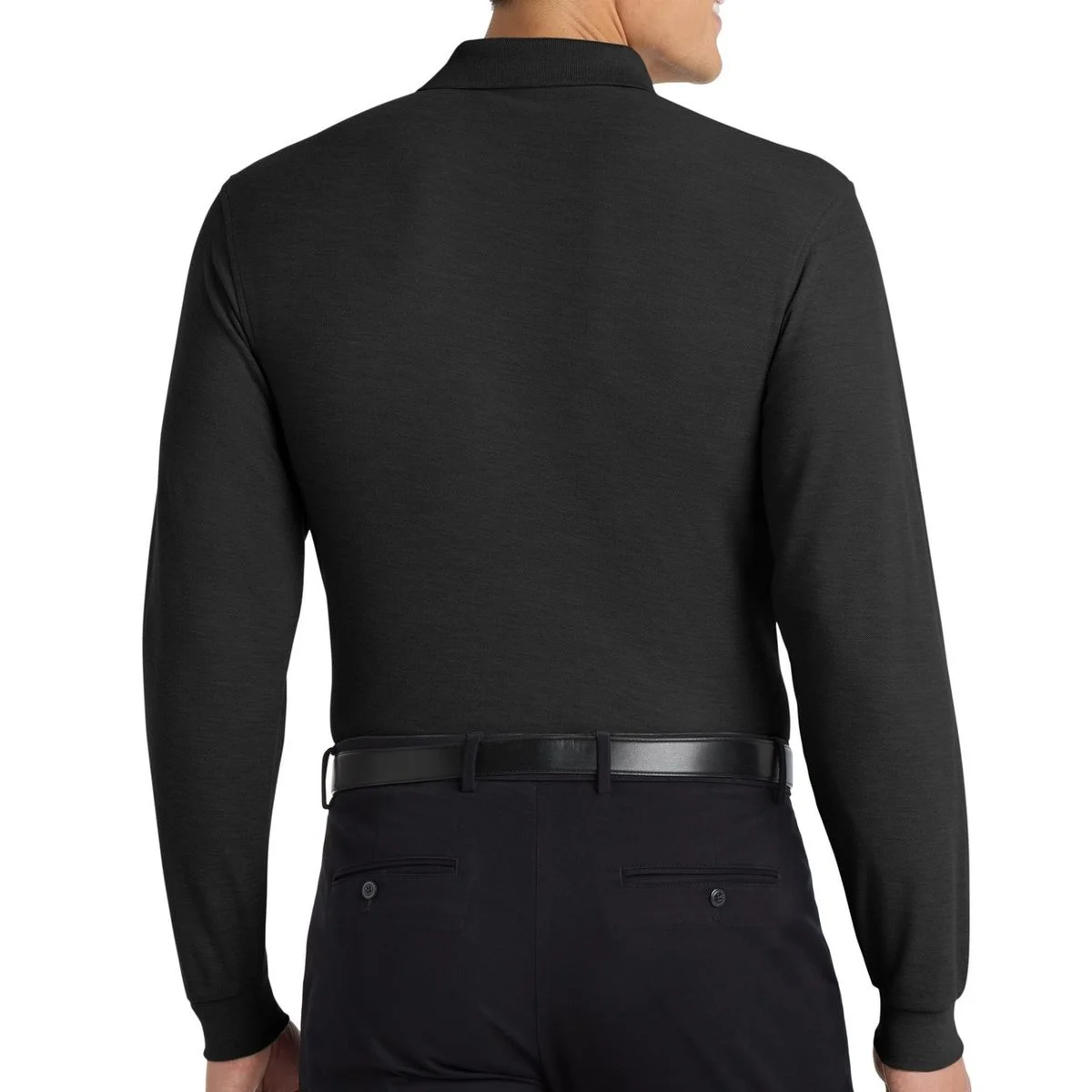 Create Your Own Custom Silk Touch Long Sleeve Polo - Back 1