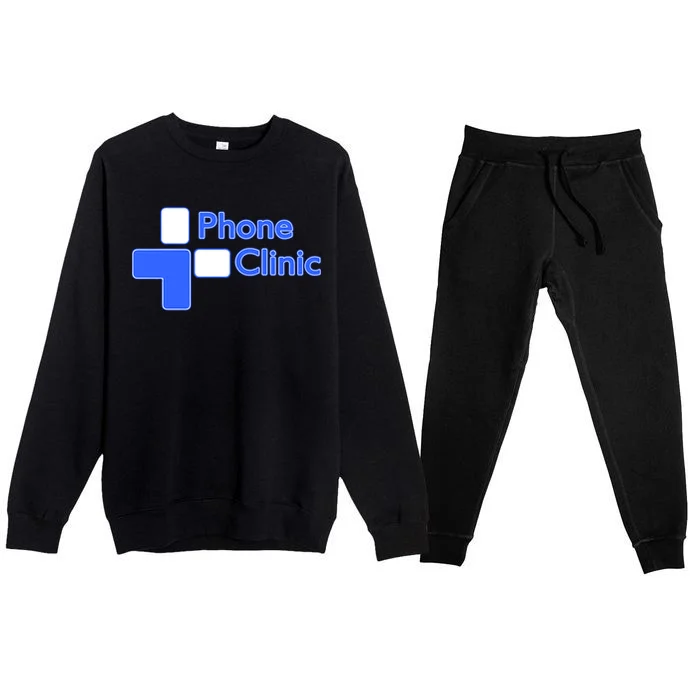 Phone Clinic Polo Premium Crewneck Sweatsuit Set - Front
