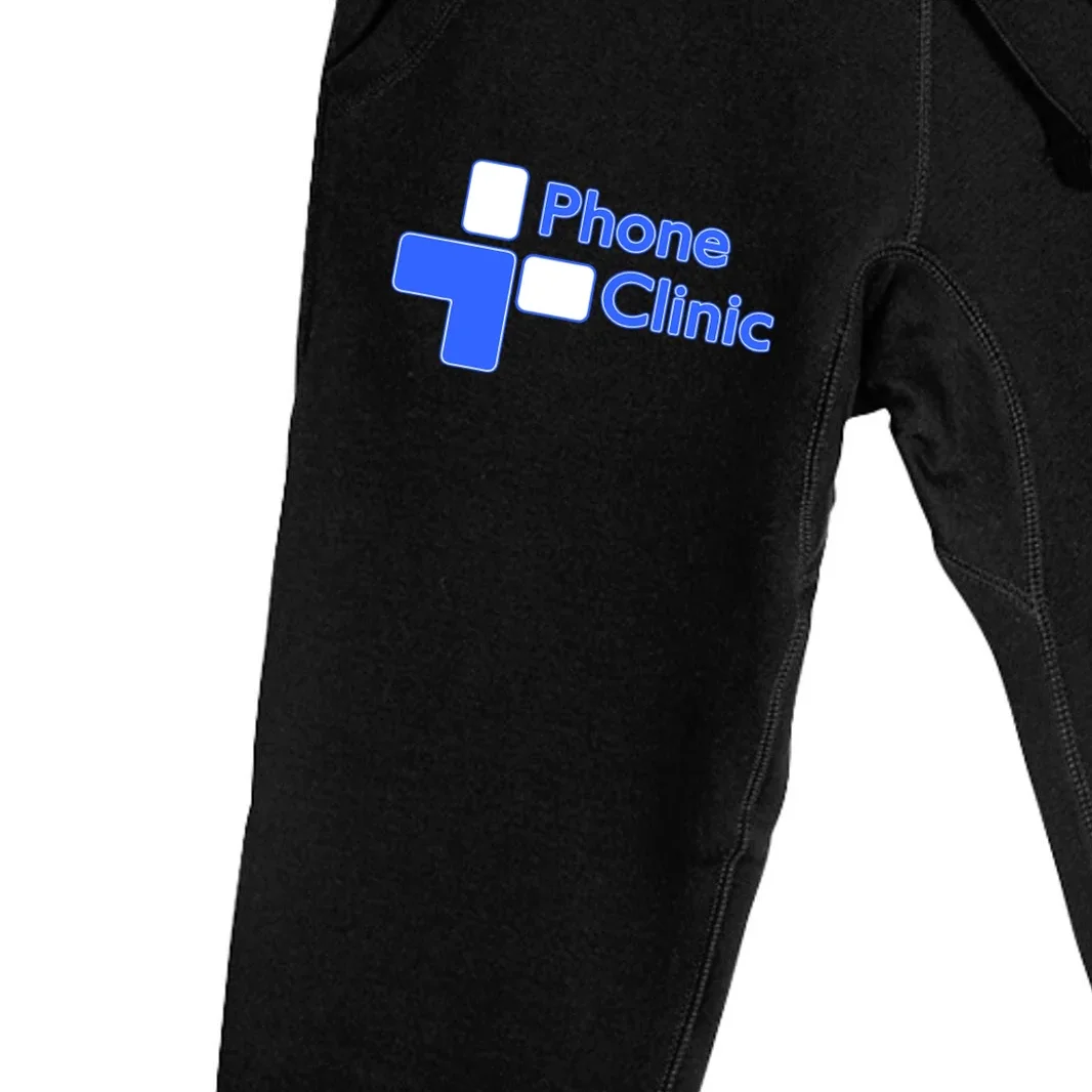 Phone Clinic Polo Premium Fleece Joggers Sweatpants - Front - Close-up