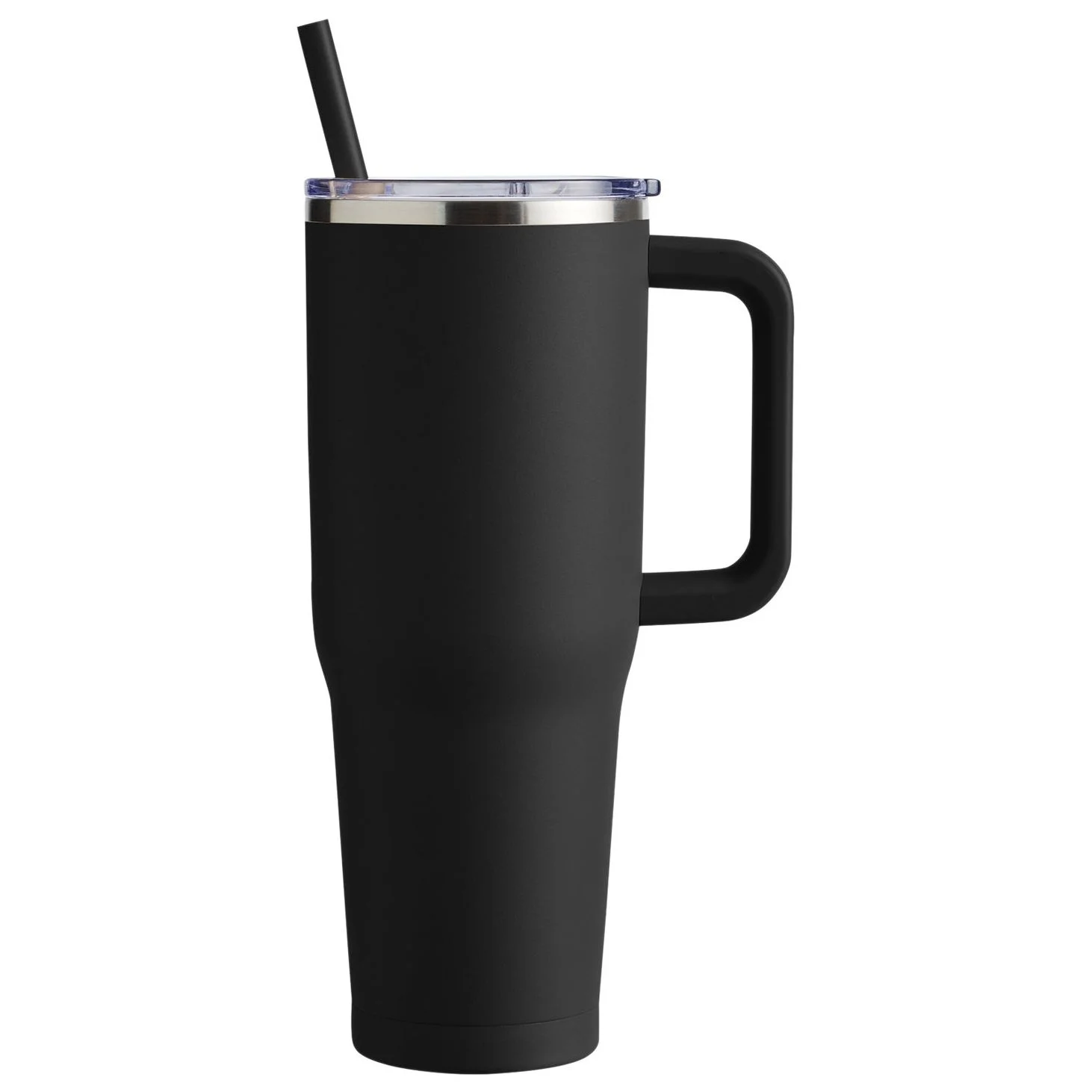 Nino Salvaggio Black 40oz Vacuum Insulated Stainless Steel Travel Tumbler Front