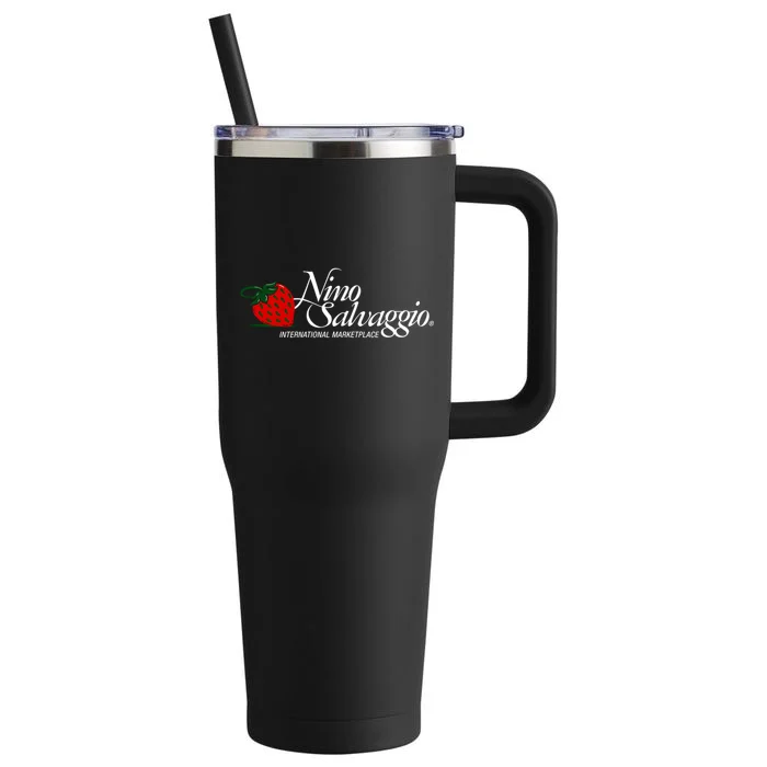 Nino Salvaggio Black 40oz Vacuum Insulated Stainless Steel Travel Tumbler - Front
