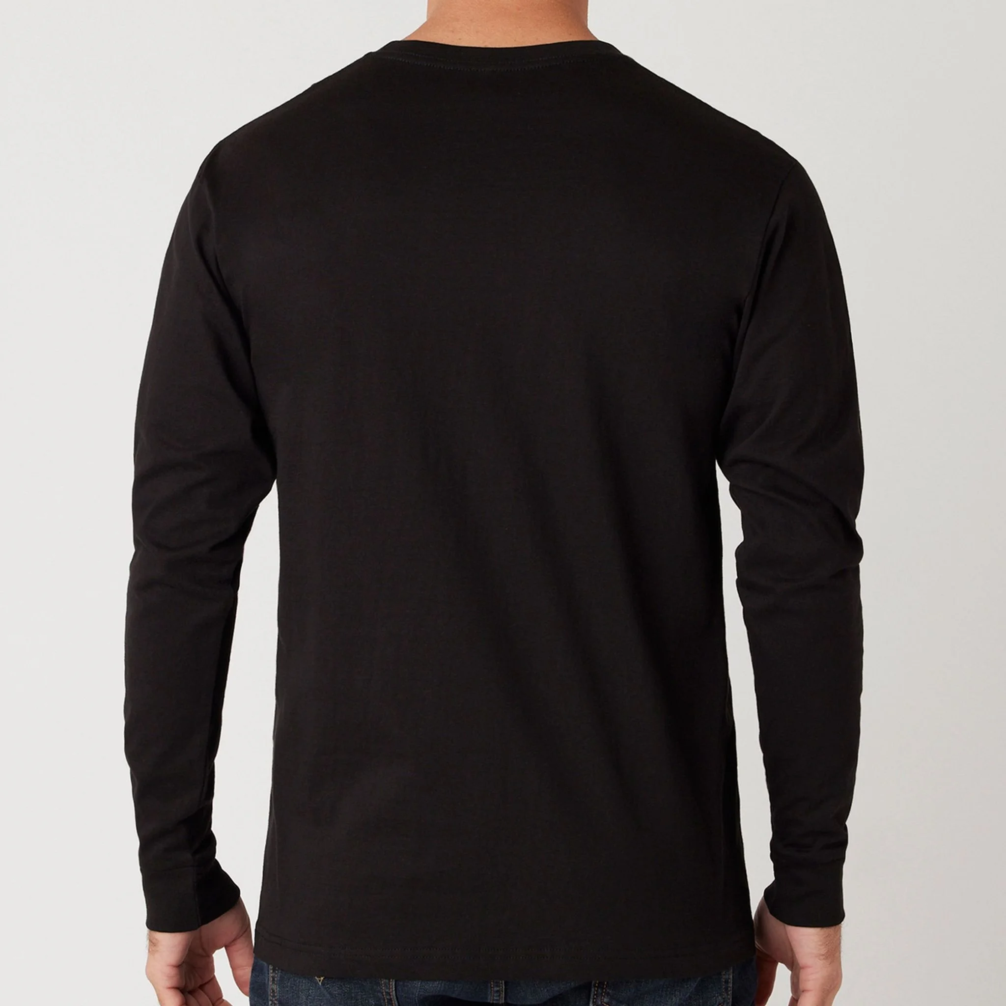 Create Your Own Custom Men's Long Sleeve Shirt - Back