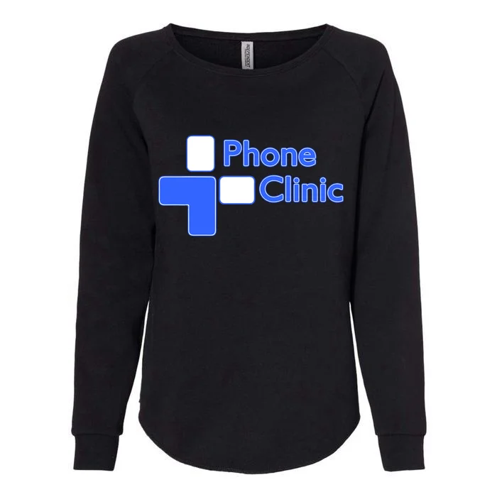 Phone Clinic Promo Womens California Wash Sweatshirt - Front