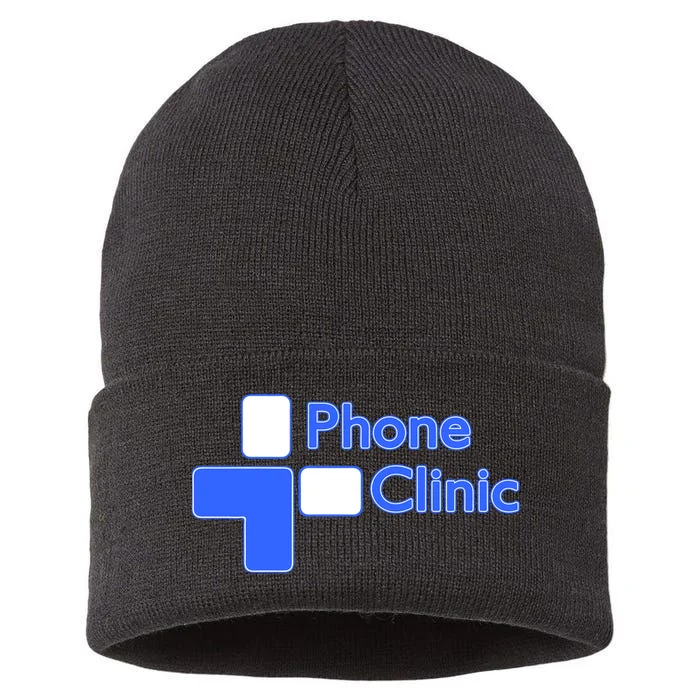 Phone Clinic Promo Sustainable Knit Beanie - Front