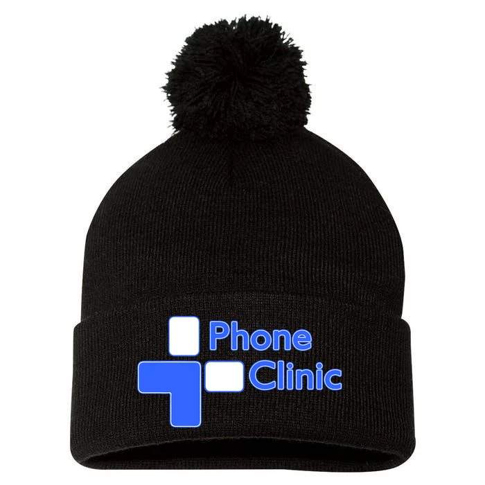Phone Clinic Promo Pom Pom 12in Knit Beanie - Front