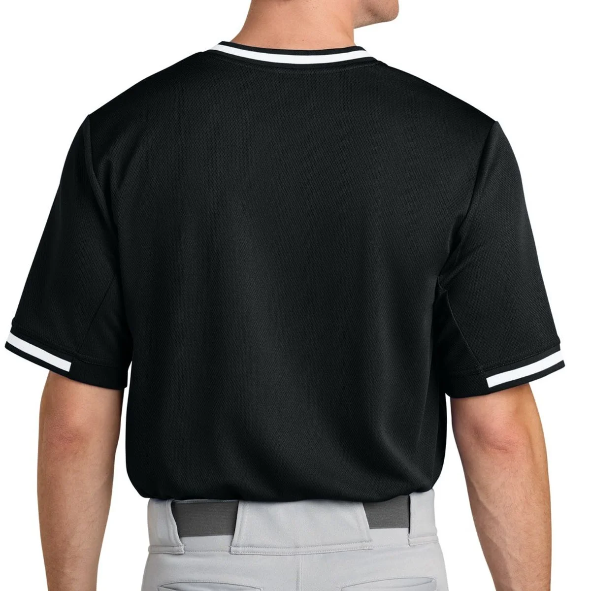 Create Your Own Custom Tough Mesh V-Neck Baseball Jersey - Back