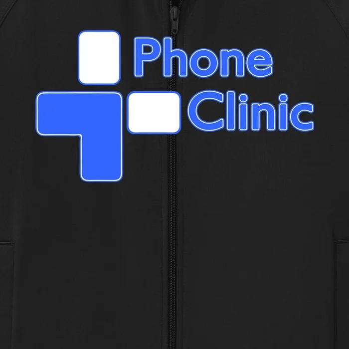Phone Clinic Polo Stretch Full-Zip Cadet Jacket - Front - Close-up