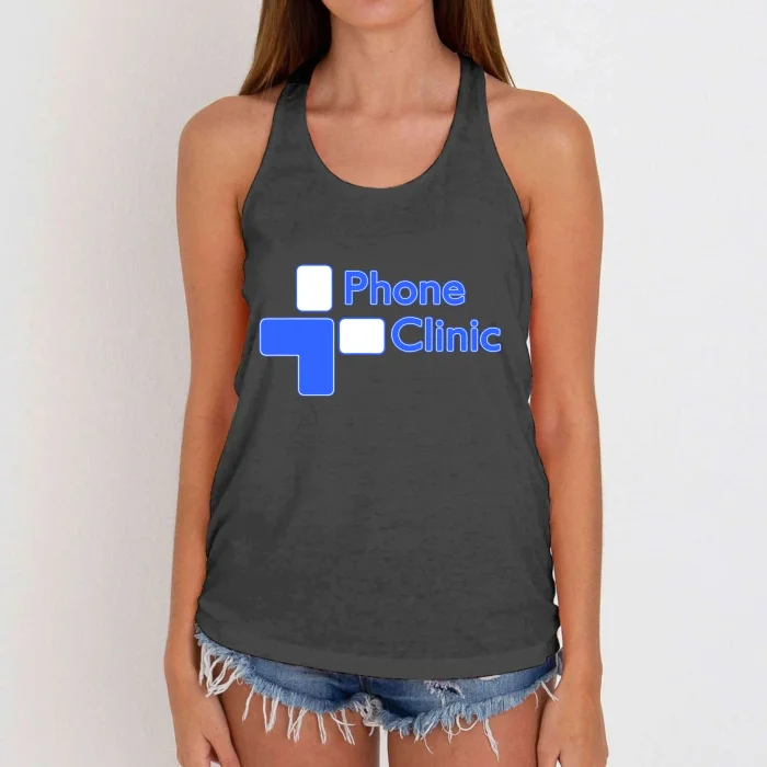 Phone Clinic Women's Knotted Racerback Tank - Front