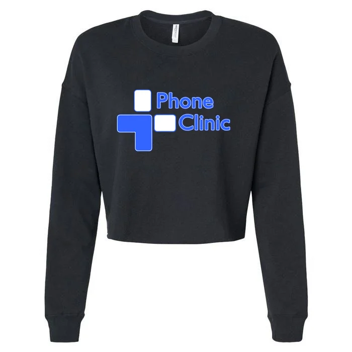 Phone Clinic Cropped Pullover Crew - Front