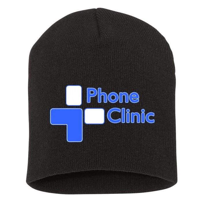 Phone Clinic Promo Short Acrylic Beanie - Front
