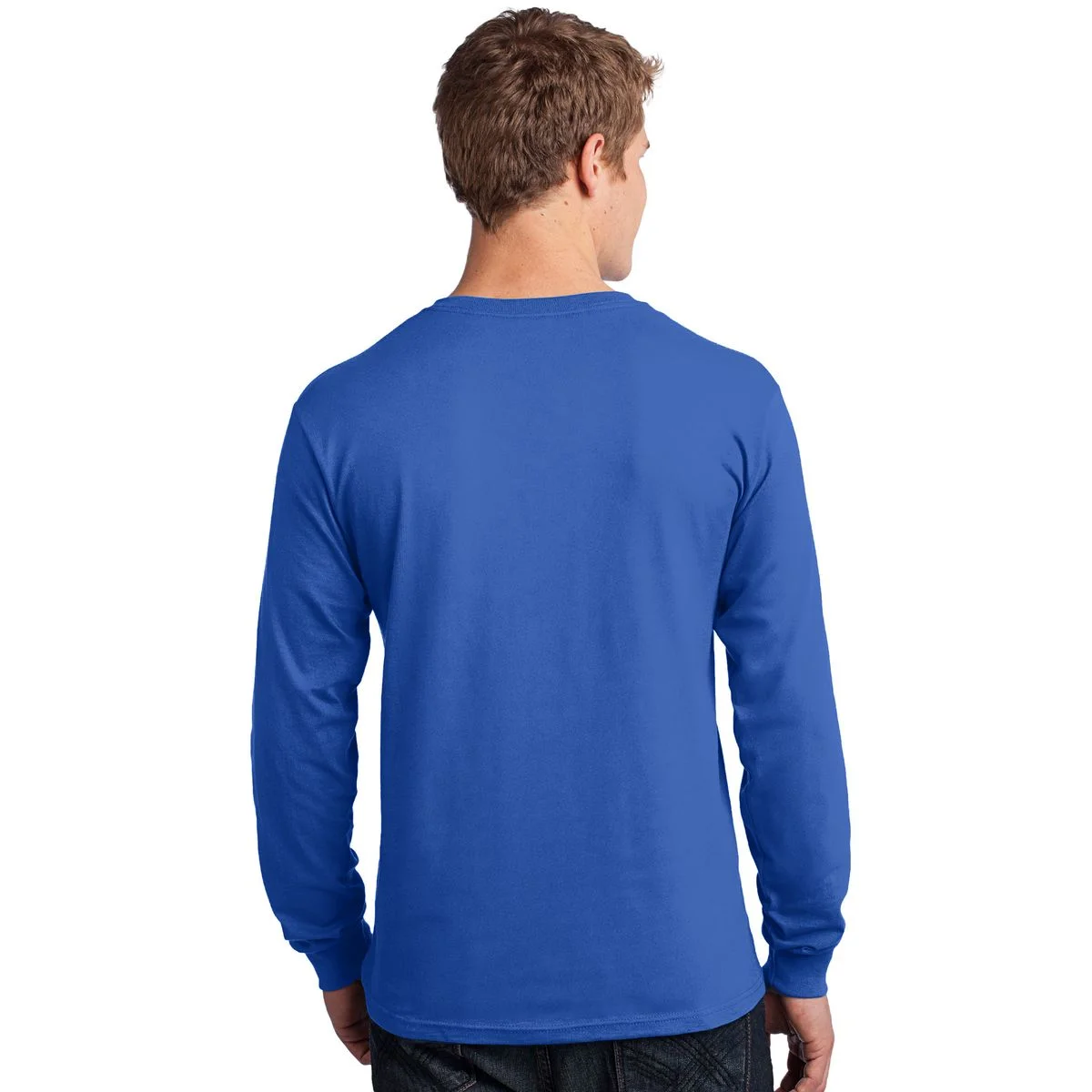 Personalized Autism Puzzle Piece Custom Text Long Sleeve Shirt - Back