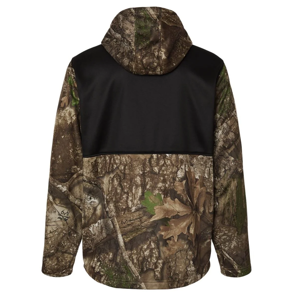 Create Your Own Custom Unisex Realtree® Performance Colorblocked Full-Zip Hooded Sweatshirt - Back
