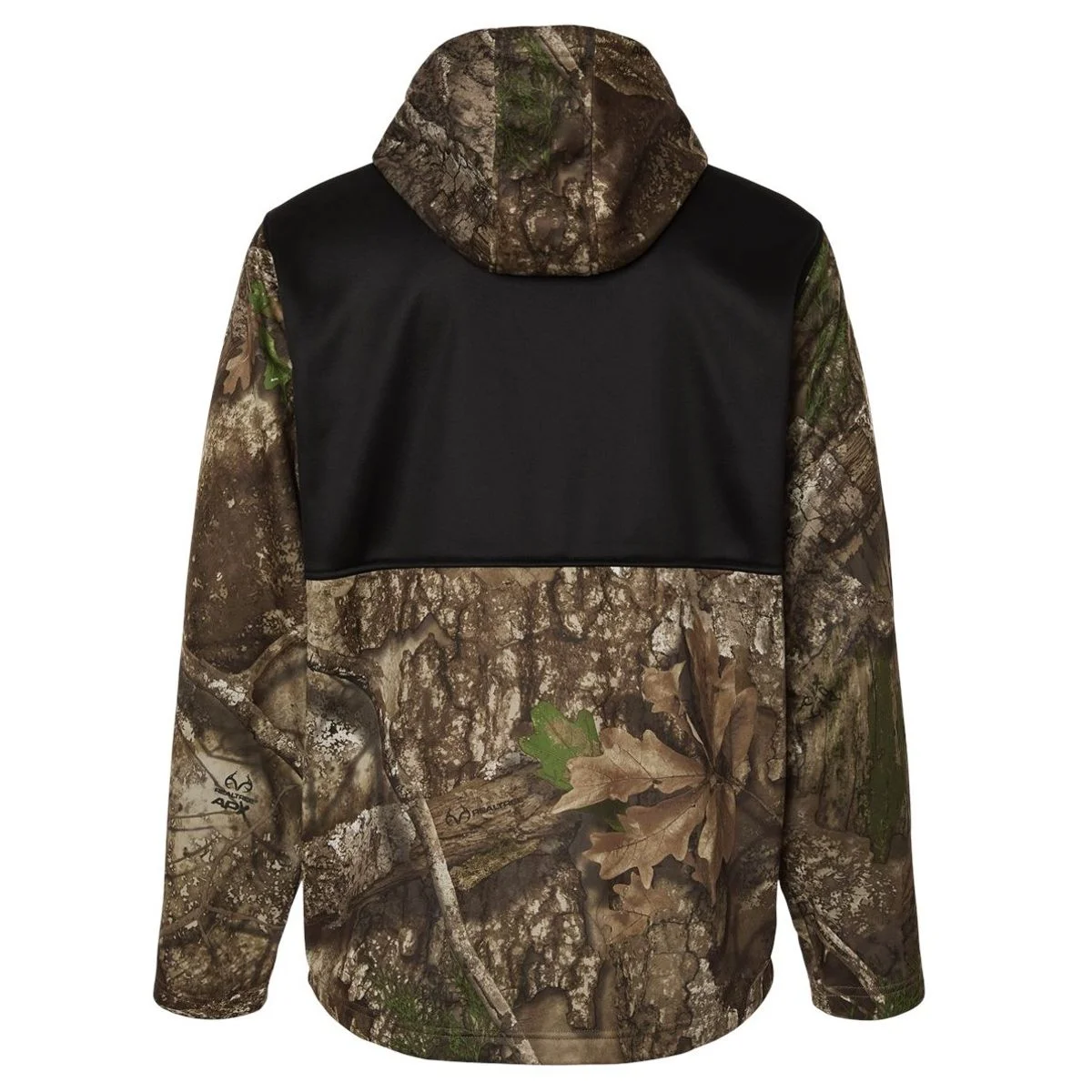 Create Your Own Custom Unisex Realtree® Performance Colorblocked Full-Zip Hooded Sweatshirt - Back