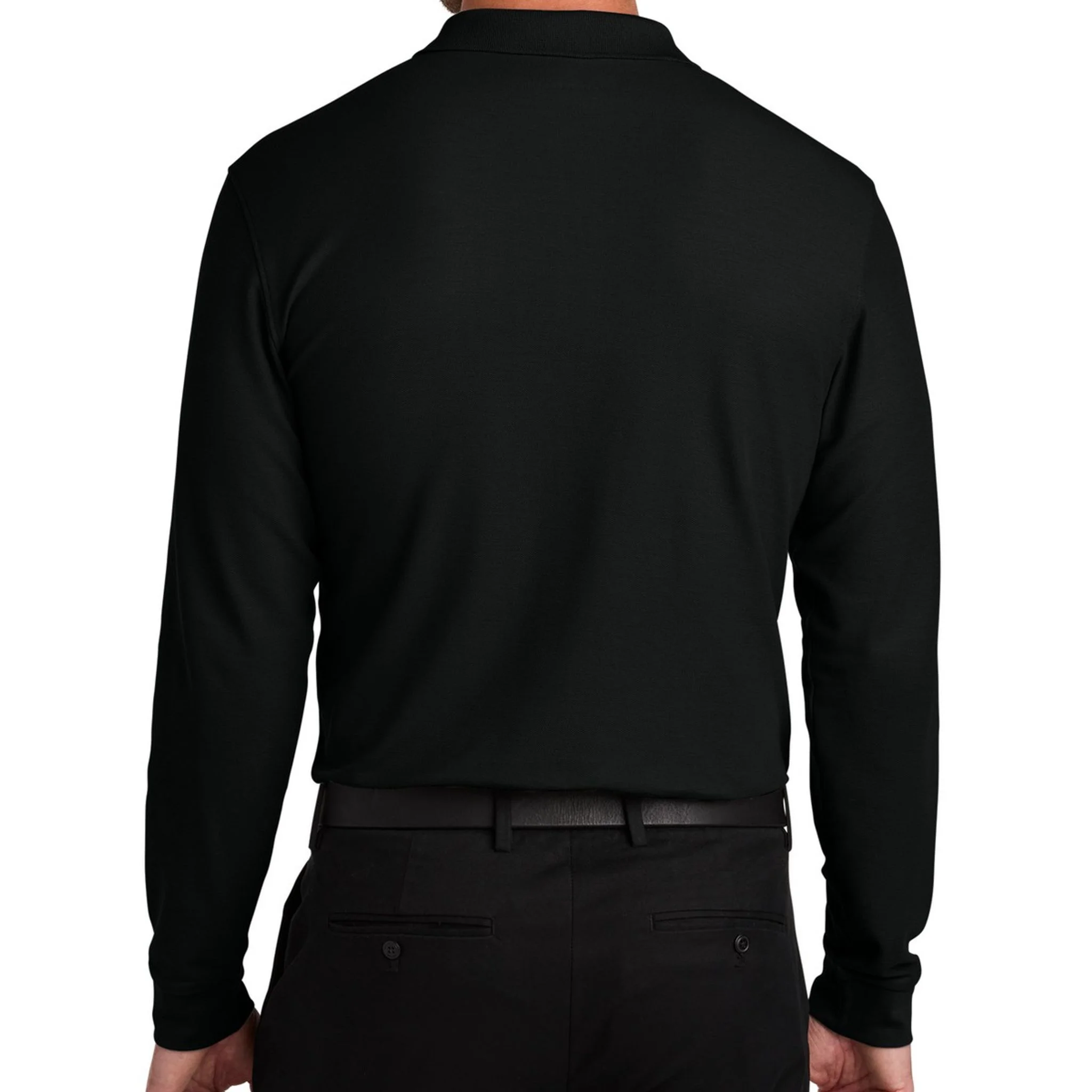 Create Your Own Custom Wearever Signature Pique Long Sleeve Polo - Back 1