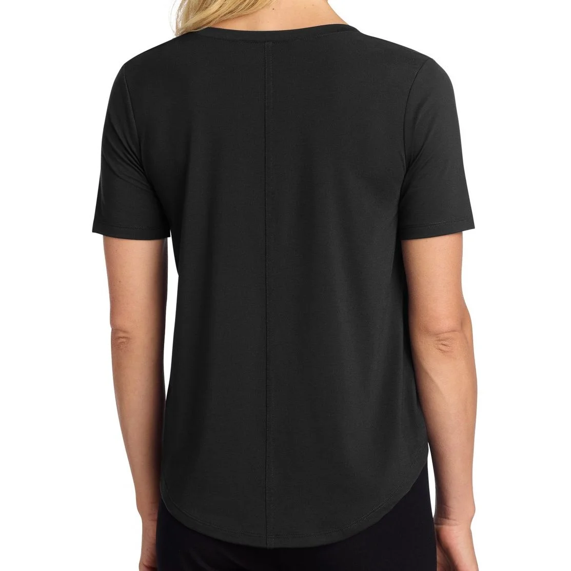 Create Your Own Custom Women's Stretch Jersey Relaxed Scoop T-Shirt - Back 1