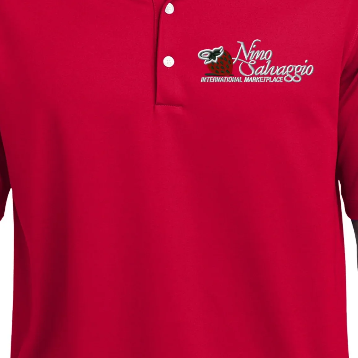 Nino Salvaggio Embroidered UV Micropique Polo - Front - Close-up
