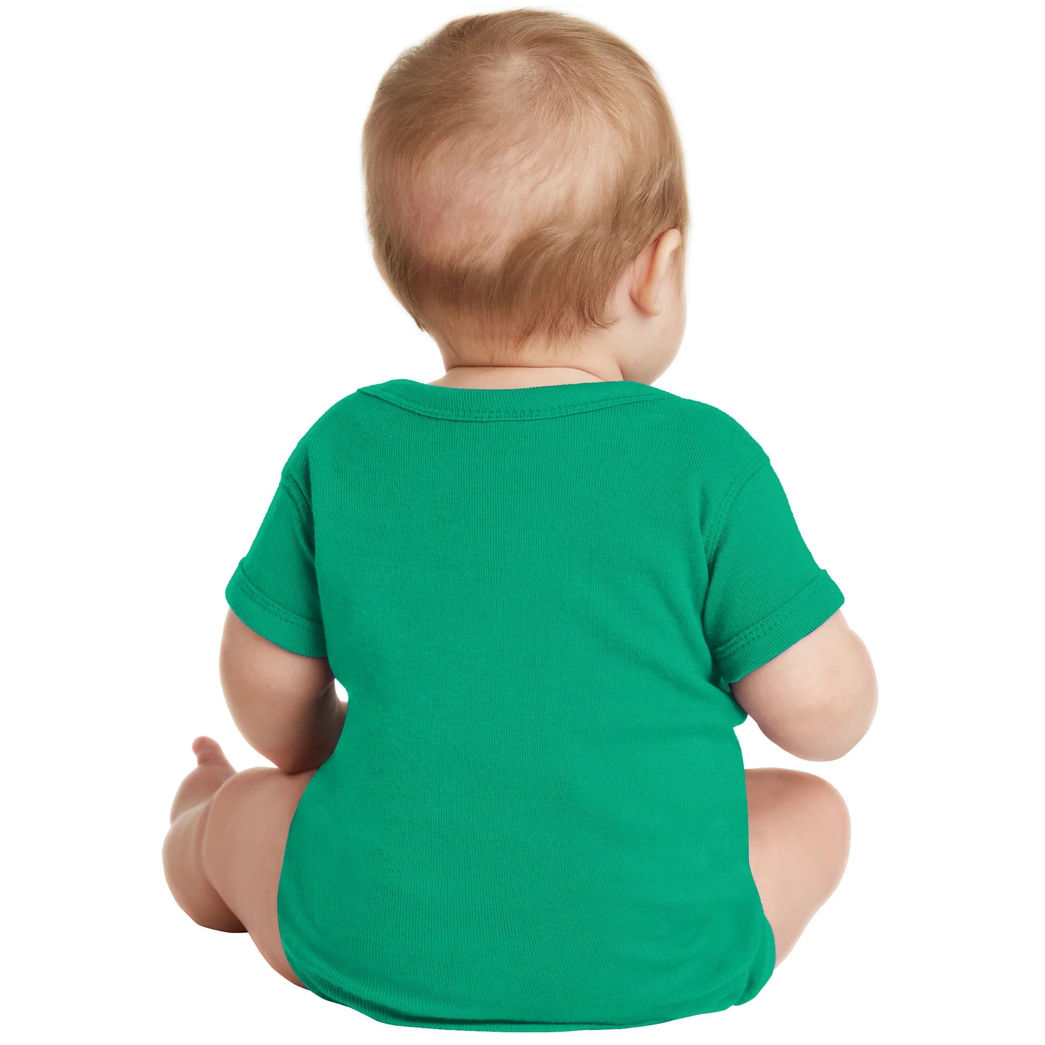 Custom Leprechaun Face Personalized St Patricks Day Baby Bodysuit - Back